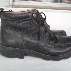 Florsheim Mock Toe Ankle Boots Mens Size 10.5 M Black